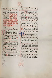 Missale: Fol. 179: Music for various ordinary prayers, 1469. Creator: Bartolommeo Caporali Missale: Fol. 179: Music for various ordinary prayers, 1469. Creator: Bartolommeo Caporali