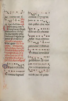 Missale: Fol. 181: Music for various ordinary prayers, 1469. Creator: Bartolommeo Caporali Missale: Fol. 181: Music for various ordinary prayers, 1469. Creator: Bartolommeo Caporali