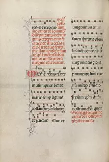Bartolommeo Caporali Collection: Missale: Fol. 181v: Music for various ordinary prayers, 1469. Creator: Bartolommeo Caporali