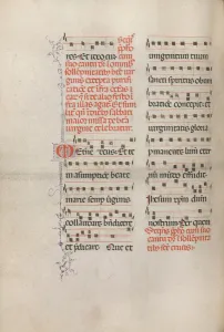 D 1478 Prints: Missale: Fol. 181v: Music for various ordinary prayers