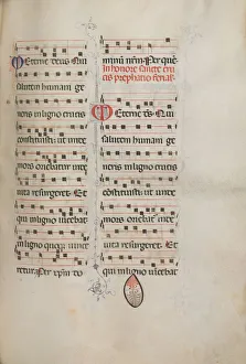 Missale: Fol. 182: Music for various ordinary prayers, 1469. Creator: Bartolommeo Caporali Missale: Fol. 182: Music for various ordinary prayers, 1469. Creator: Bartolommeo Caporali