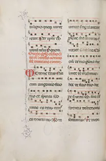 D 1478 Prints: Missale: Fol. 182v: Music for various ordinary prayers