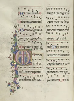 Bartolommeo Caporali Italian Gallery: Missale: Fol. 183v: Cross, Foliage, 1469. Creator: Bartolommeo Caporali (Italian, c