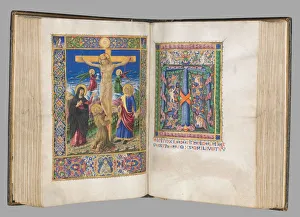Missale: Fol. 185v: Crucifixion with borders (full page), 1469. Creator: Bartolommeo Caporali
