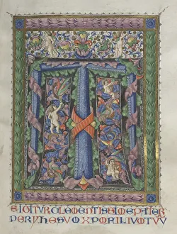 Assisted By Prints: Missale: Fol. 186: Decorated Initial T[e igitur] (full page)