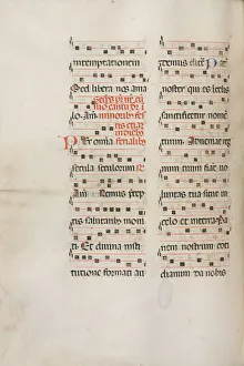 Missale: Fol. 189v: Music for various prayers, 1469. Creator: Bartolommeo Caporali (Italian, c