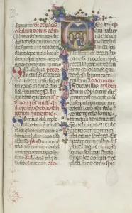 Assisted By Prints: Missale: Fol. 214: Pentecost, 1469. Creator: Bartolommeo Caporali (Italian, c. 1420-1503)