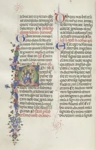 D 1478 Prints: Missale: Fol. 322v: The Virgin among the Apostles and Saints