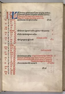 Bartolommeo Caporali Collection: Missale: Fol. 4r: March Calendar Page, 1469. Creator: Bartolommeo Caporali (Italian, c
