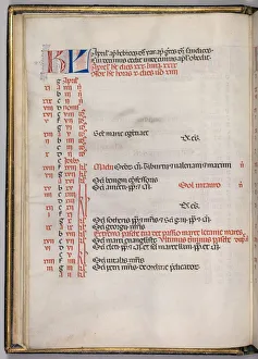 Assisted By Prints: Missale: Fol. 4v: April Calendar Page, 1469. Creator: Bartolommeo Caporali (Italian, c
