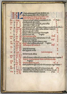 Assisted By Prints: Missale: Fol. 6v: August Calendar Page, 1469. Creator: Bartolommeo Caporali (Italian, c