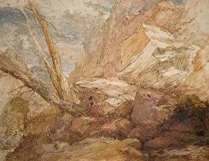 Mountainside Gallery: The Missing Lamb, 1853. Creator: David Cox the elder