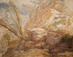 Mountainside Gallery: The Missing Lamb, 1853. Creator: David Cox the elder