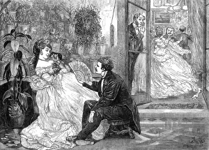 Flirting Prints: The Missing Partner, 1871. Creator: C. A. Ferrier
