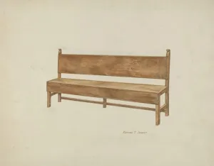 Edward Jewett Prints: Mission Bench, c. 1936. Creator: Edward Jewett