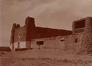 Mission and church at Acoma, c1905. Creator: Edward Sheriff Curtis