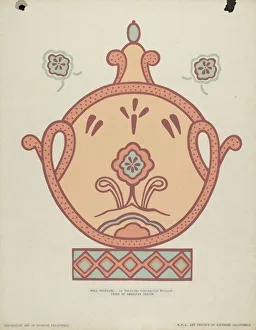 Mission La Purisima Concepcion Wall Painting from the portfolio Decorative Art... 1935 / 1942. Creator: Unknown