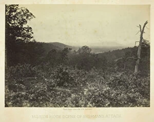 Barnard George Norman Collection: Mission Ridge Scene of Shermans Attack, 1864 / 66. Creator: George N. Barnard