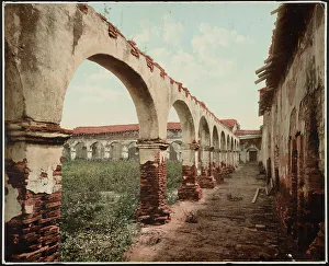 Photochrom Prints: Mission San Juan Capistrano, California, c1899. Creator: William H. Jackson