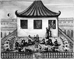 Eclipse Gallery: Missionaries showing the King of Siam a solar eclipse