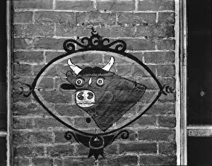 Bull Collection: Mississippi butcher sign, 1936. Creator: Walker Evans