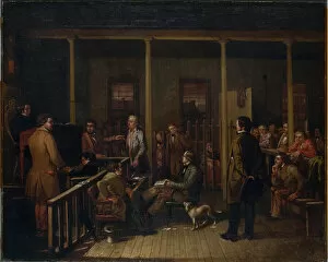 Immigrant Gallery: Missouri Courtroom, 1852. Creator: William Josiah Brickey