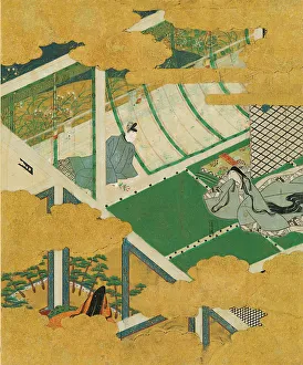 Color And Gold On Paper Prints: Mistflowers (Fujibakama), late 16th-early 17th century. Creator: Tosa Mitsuyoshi