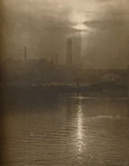 Mists of a London Evening on the Surrey Shore By Waterloo Bridge, c1935. Creator: Huson Mists of a London Evening on the Surrey Shore By Waterloo Bridge, c1935. Creator: Huson