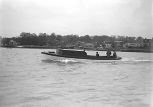 Port Broadside Prints: Mitcham 35ft steel motor launch. Creator: Kirk & Sons of Cowes