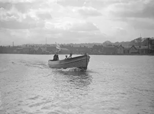 Mitcham motor launch Border Pride No3 under way, 1912. Creator: Kirk & Sons of Cowes