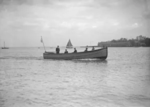 Mitcham motor launch Border Pride No3 under way, 1912. Creator: Kirk & Sons of Cowes