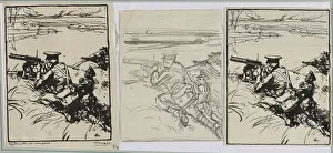 Mitrailleurs anglais, 1914. Creator: Auguste Louis Lepere (French, 1849-1918)