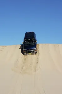 Sand Dune Prints: Mitsubishi Delica Space Gear V6 1996 in sand dunes New South Wales Australia