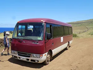 Mitsubishi Fuso tourist bus in Chile 2019. Creator: Unknown