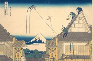 Kite Prints: Mitsui Shop at Surugacho in Edo (Edo Surugacho Mitsui mise ryaku zu), from the seri
