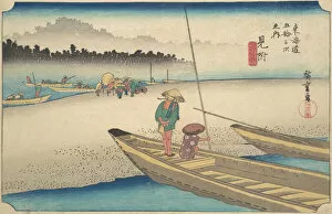 Boatman Gallery: Mitsukei Tenryugawa, ca. 1834. ca. 1834. Creator: Ando Hiroshige