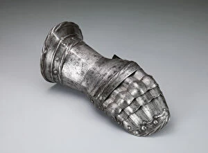 Mitten Gauntlet for the Right Hand, Flanders, c. 1520/30. Creator: Unknown
