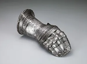 Right Hand Prints: Mitten Gauntlet for the Right Hand, Flanders, c. 1520 / 30. Creator: Unknown