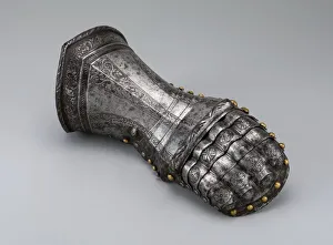 Nuremberg Prints: Mitten Gauntlet for the Right Hand, Nuremberg, c. 1540 / 50. Creator: Unknown