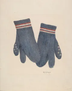 Mittens, c. 1940. Creator: Ethel Dougan