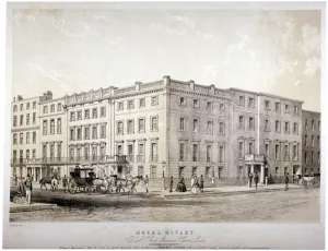 Hotel Prints: Mivarts Hotel, Brook Street, near Grosvenor Square, Westminster, London, c1850