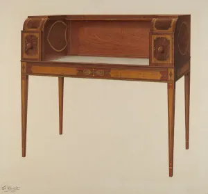 Ferdinand Cartier Prints: Mixing Table, 1940. Creator: Ferdinand Cartier