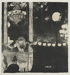 Edgar Degas French Prints: Mlle Becat at the Cafe des Ambassadeurs, 1877-1878. Creator: Edgar Degas (French