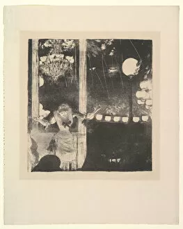 Bowing Gallery: Mlle Bécat at the Cafédes Ambassadeurs, Paris, 1877-78. Creator: Edgar Degas