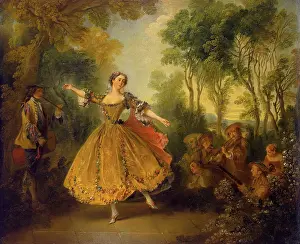 Nicolas Prints: Mlle Camargo Dancing, 1730. Creator: Nicolas Lancret