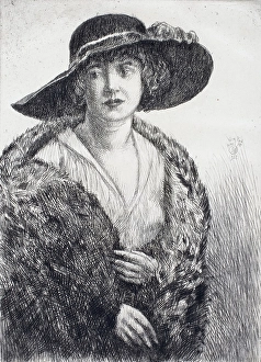 Frederick Childs Hassam Prints: Mlle. Erminie Gagnon, 1922. Creator: Frederick Childe Hassam