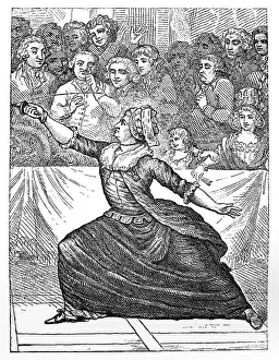 Foil Prints: Mlle la Chevaliere d Eon de Beaumont fencing, 18th century