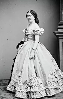 Hooped Gallery: Mme. Clara M. Brinkerhoff, between 1855 and 1865. Creator: Unknown