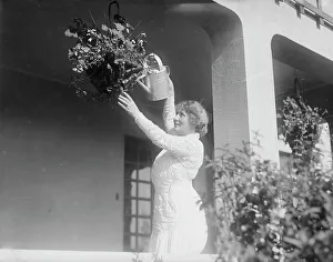 Porch Prints: Mme. Gadski, Bay Shore, 1915. Creator: Bain News Service