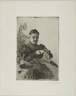 Zorn Anders Prints: Mme Lamm II, 1894. Creator: Anders Leonard Zorn